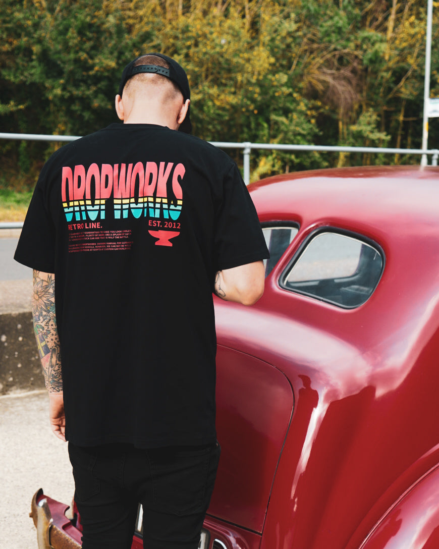 Retro line tee - Black