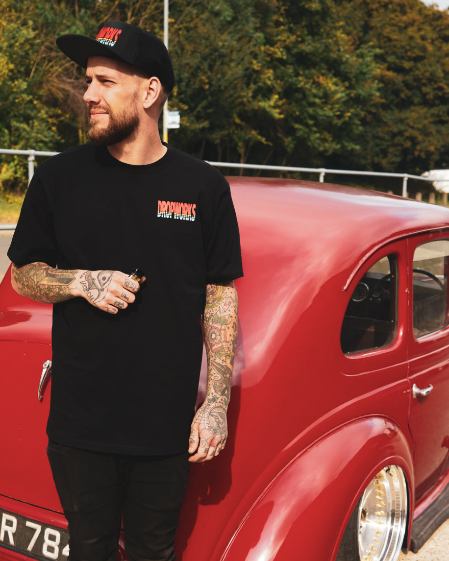 Retro line tee - Black