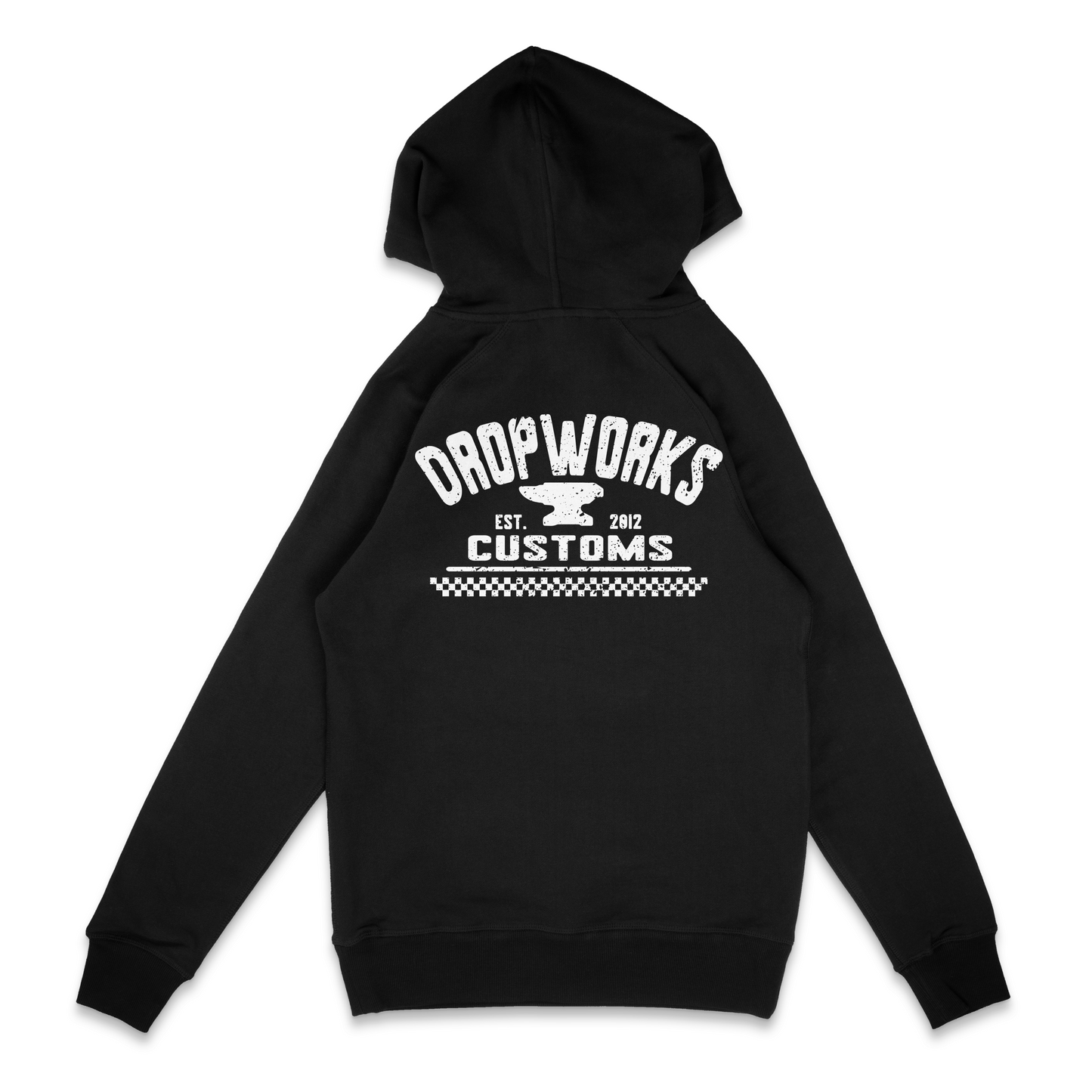 Dropworks retro hoodie - Black/white.