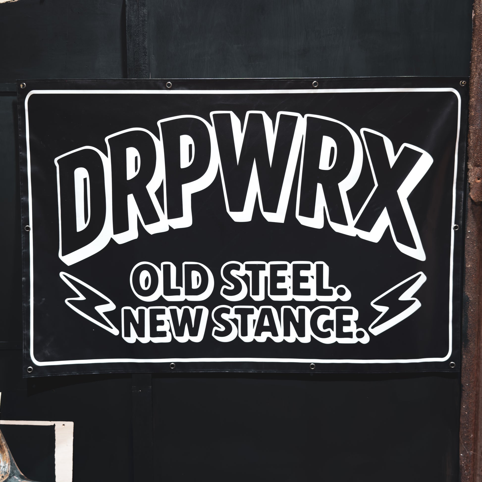 Dropworks garage banner.