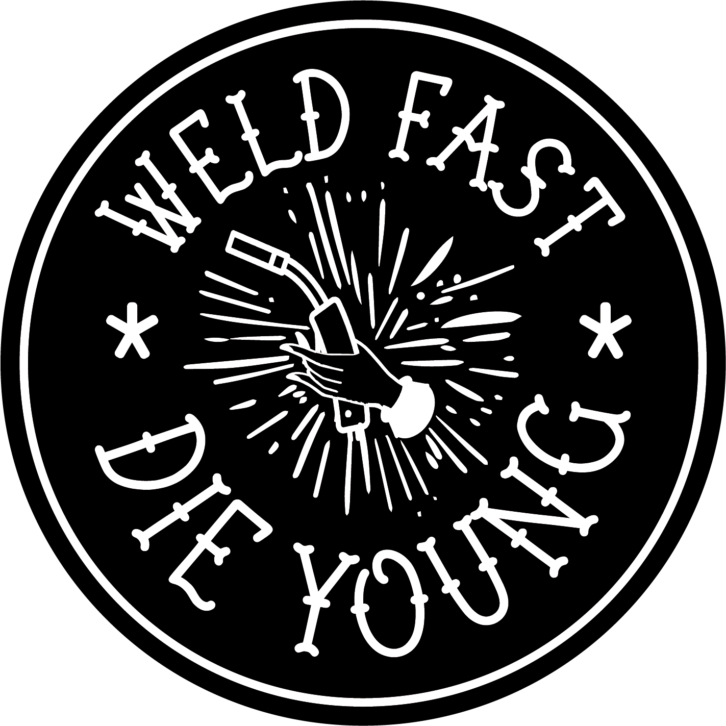 Weld fast sticker